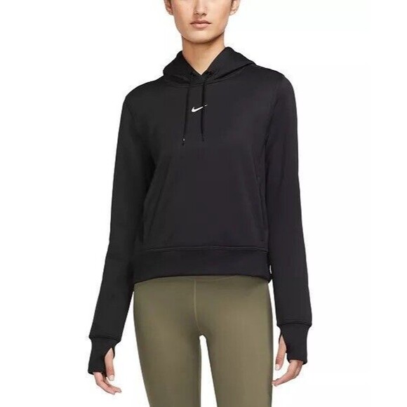 Nike Tops - Nike Women's Therma-FIT One Black/White Pullover Hoodie (FB5210-010) Size XL
